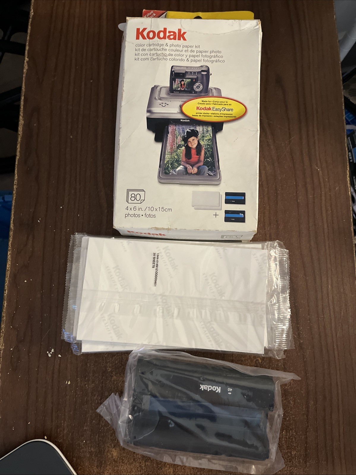 Kodak EasyShare PH-80 Color Cartridge Photo Paper Kit 80 Prints NOS