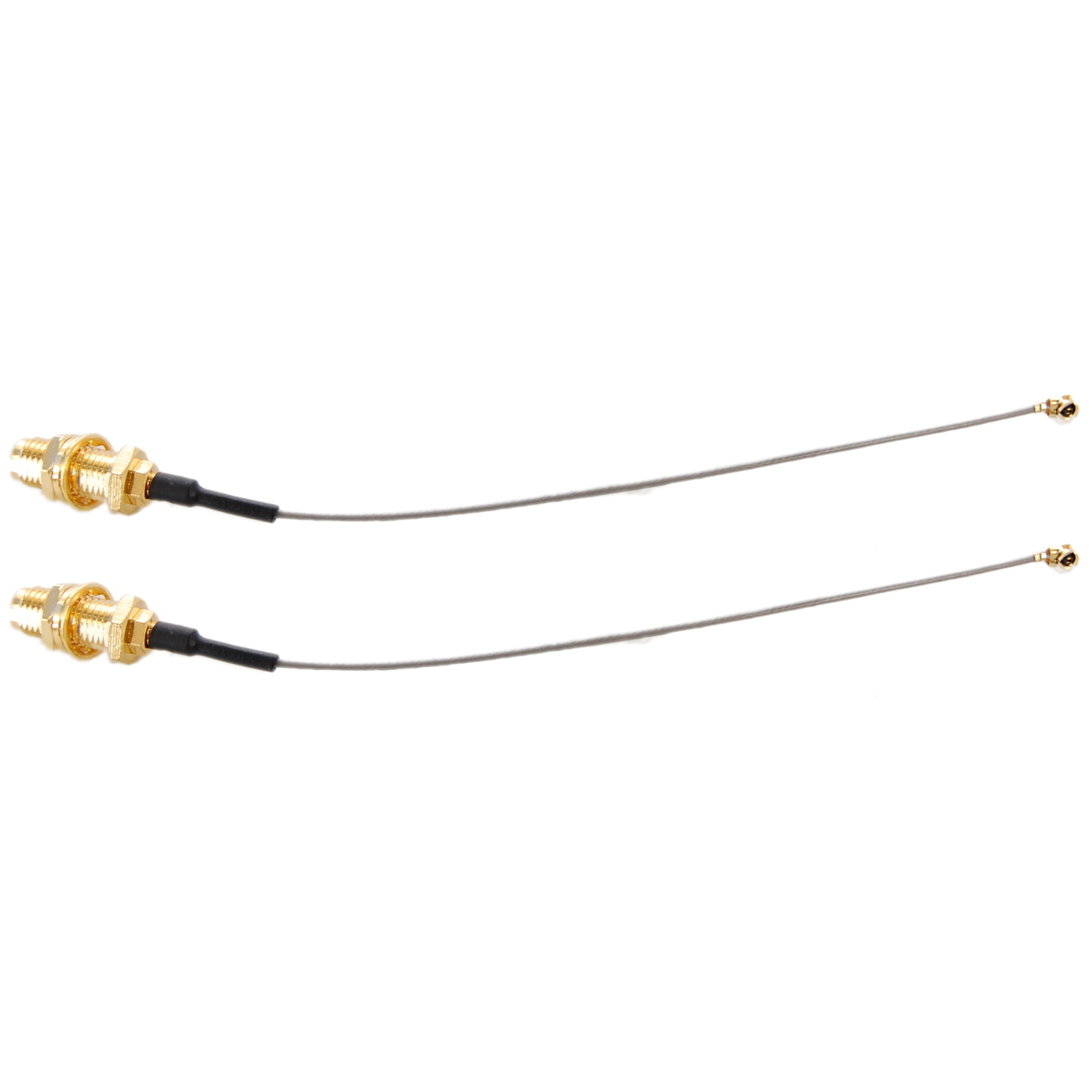 HQRP 2 piezas de cable SMA hembra a IPEX (UFL) para antenas inalámbricos WiFi