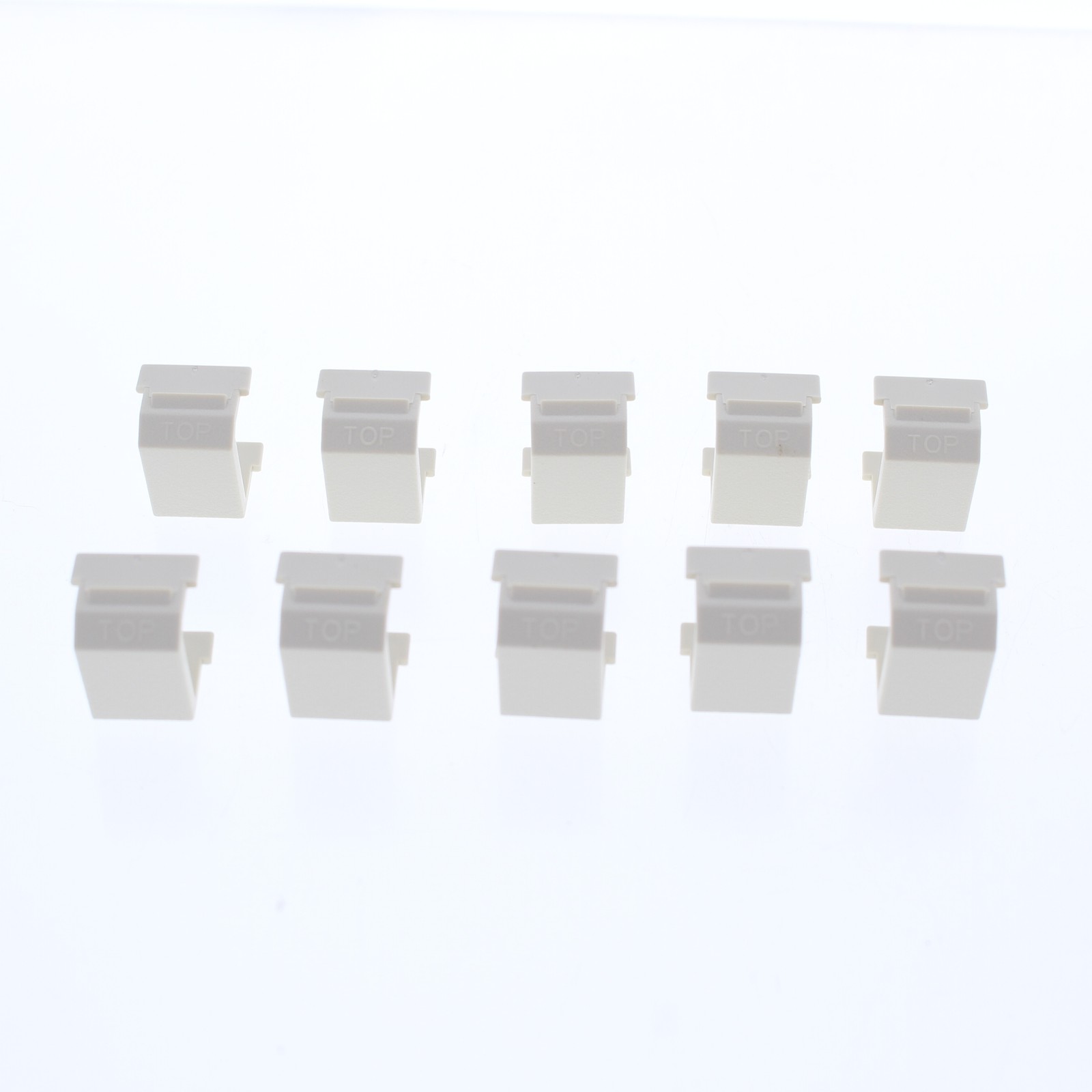 Hubbell SFBLA10 Light Almond Snap-In Fit Blank Filler Plate Inserts 10-Pack