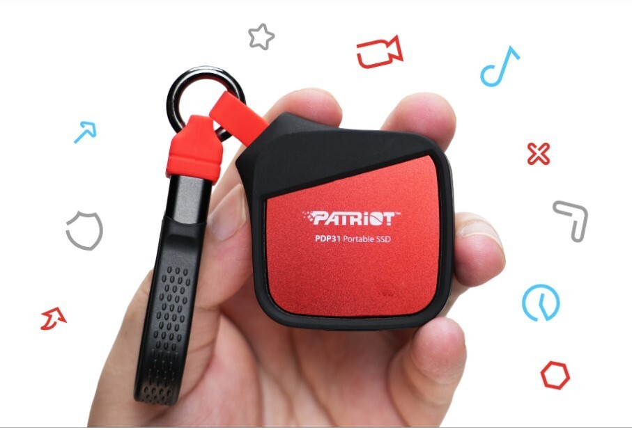 Patriot PDP31 2TB Compact Portable SSD 1000MB/s USB 3.2 Type-C 10Gbps PC/Laptop