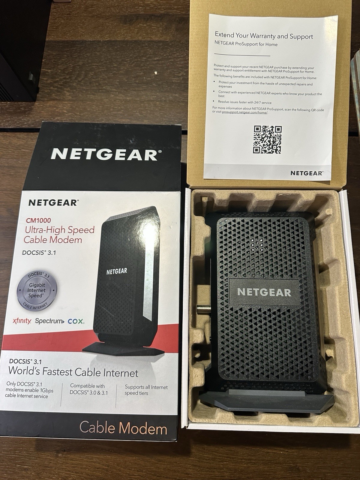NETGEAR Nighthawk CM1000v2 Cable Modem DOCSIS 3.1 Gigabit, Factory Reset