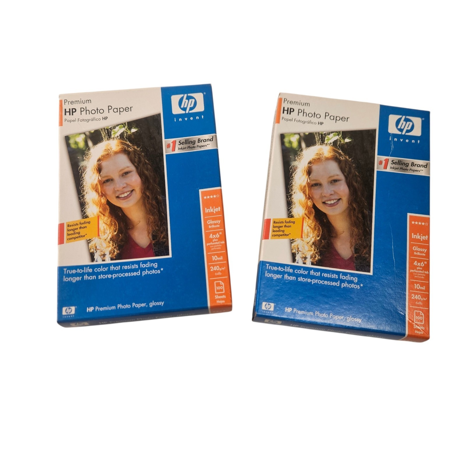 HP Premium Photo Paper Inkjet Glossy 4x6 10 mil 2-100 Sheet Pack New