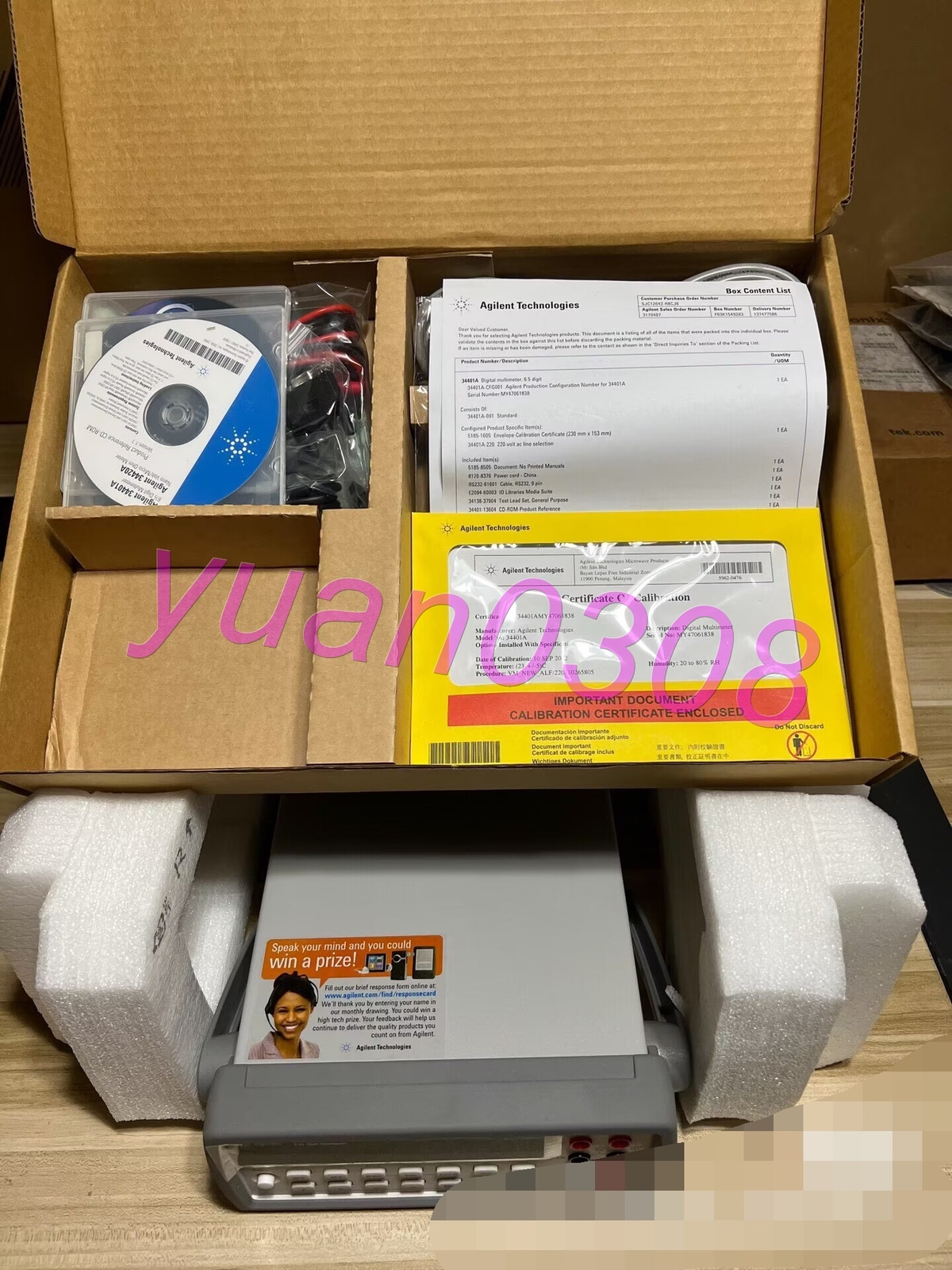 1PSC NEW agilent 34401A Multimeter Via DHL or FedEX