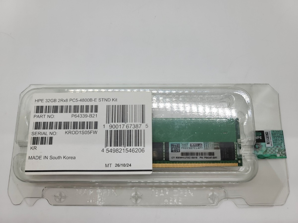 NEW P64339-B21 P64341-0A1 HPE 32GB 2Rx8 DDR5 PC5-4800 UDIMM ECC Server Memory