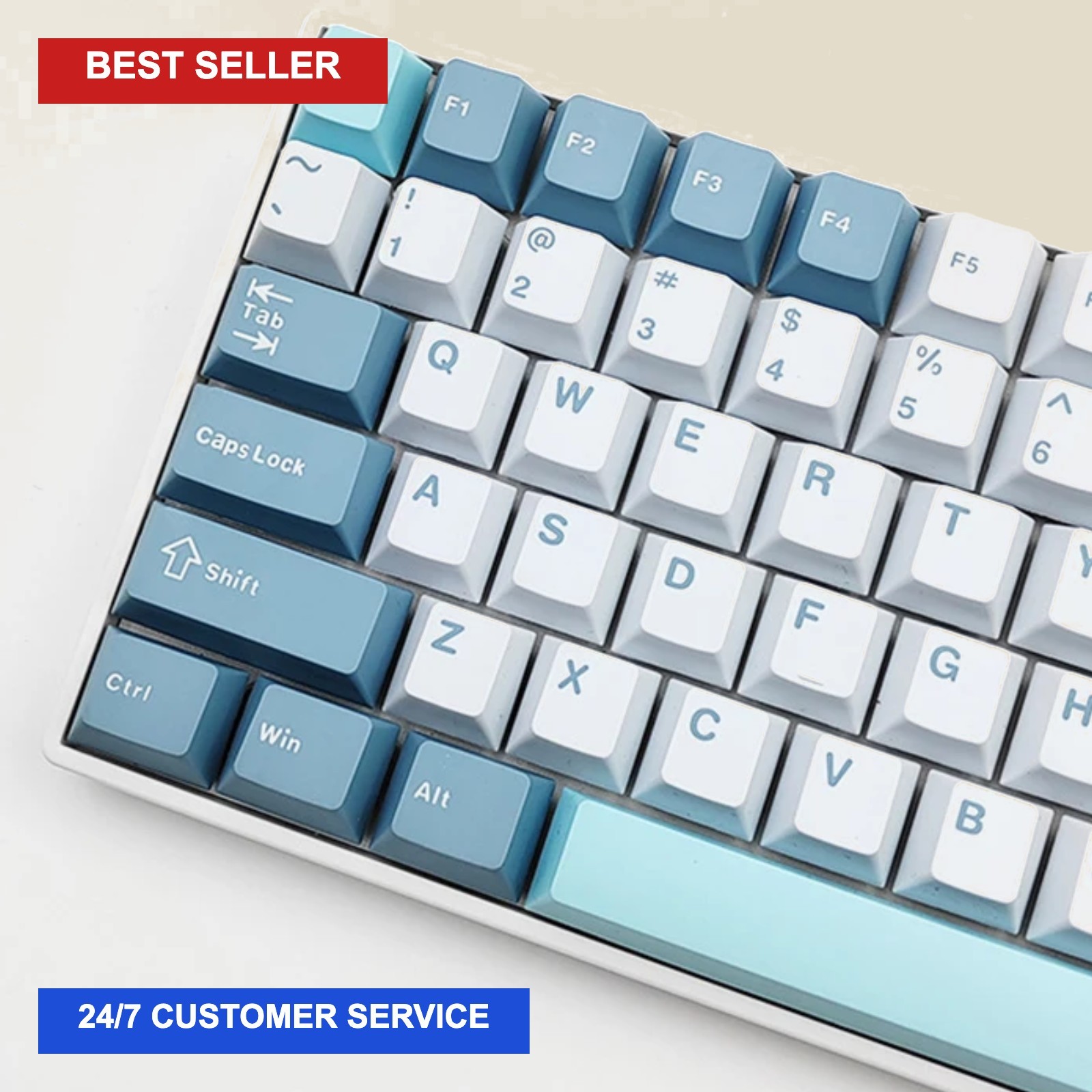 126 Keys Double Shot PBT Cherry Keycaps Mechanical Game Keyboard Christmas Gift