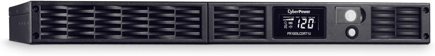 CyberPower PR1000LCDRT1U 1000VA/800W Smart App Sinewave Rack/Tower UPS, 1U