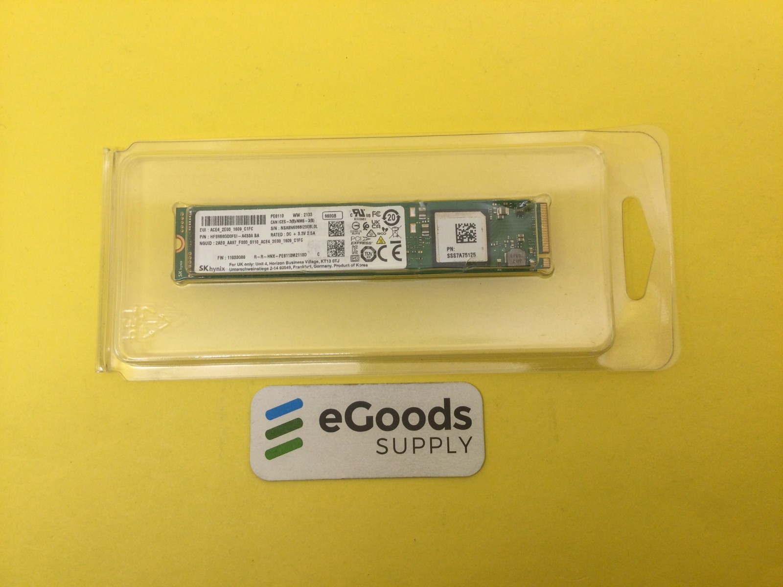 HFS960GD0FEI-A430A Hynix PE6110 960GB PCIe 3.0 NVMe M.2 2280 Internal SSD New