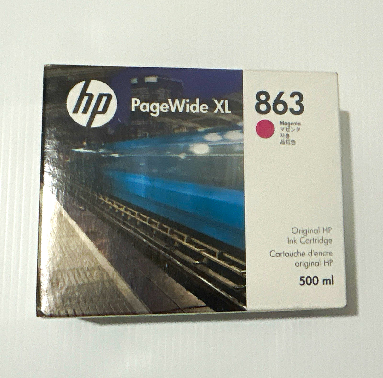 HP PageWide XL 863 Magenta Genuine/Original Ink Cartridge 500ml F9K38A