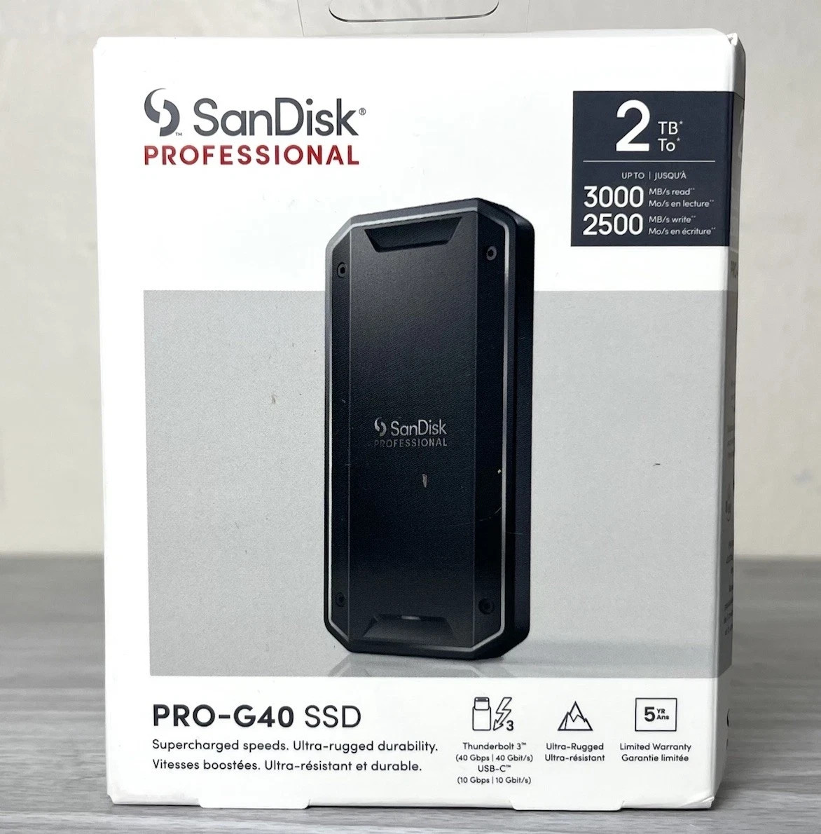 *NEW* SanDisk PRO-G40 2TB NVMe USB-C Portable External SSD SDPS31H *UNOPENED*