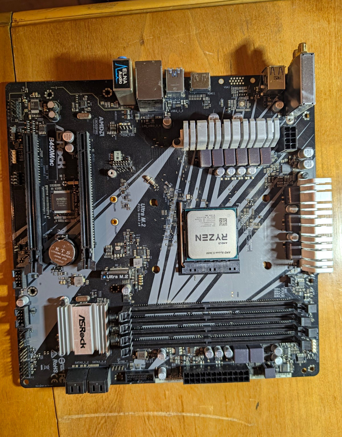 ASRock B450M/ac with Ryzen 5 3600 MicroATX AM4