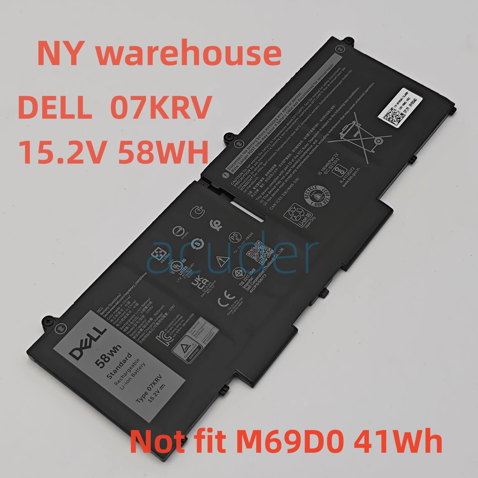 Genuine 07KRV Battery Latitude 5330 5430 5530 7330 7430 Precision 3570 FK0VR