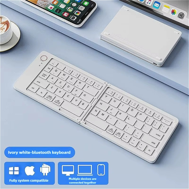 Mini Foldable Bluetooth Keyboard Rechargeable Wireless for iOS Windows Android