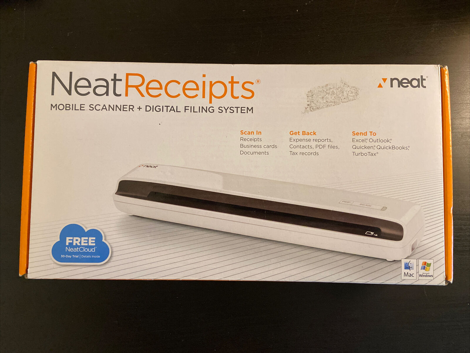 NeatReceipts NM-1000 Mobile Scanner-Digital Filing System*Includes All*Excellent