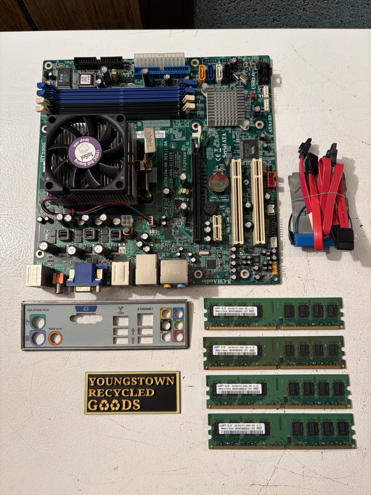 HP ECS MCP61PM-HM MOTHERBOARD AMD ATHLON 64x2 4600+ 2.4GHz CPU 8GB RAM