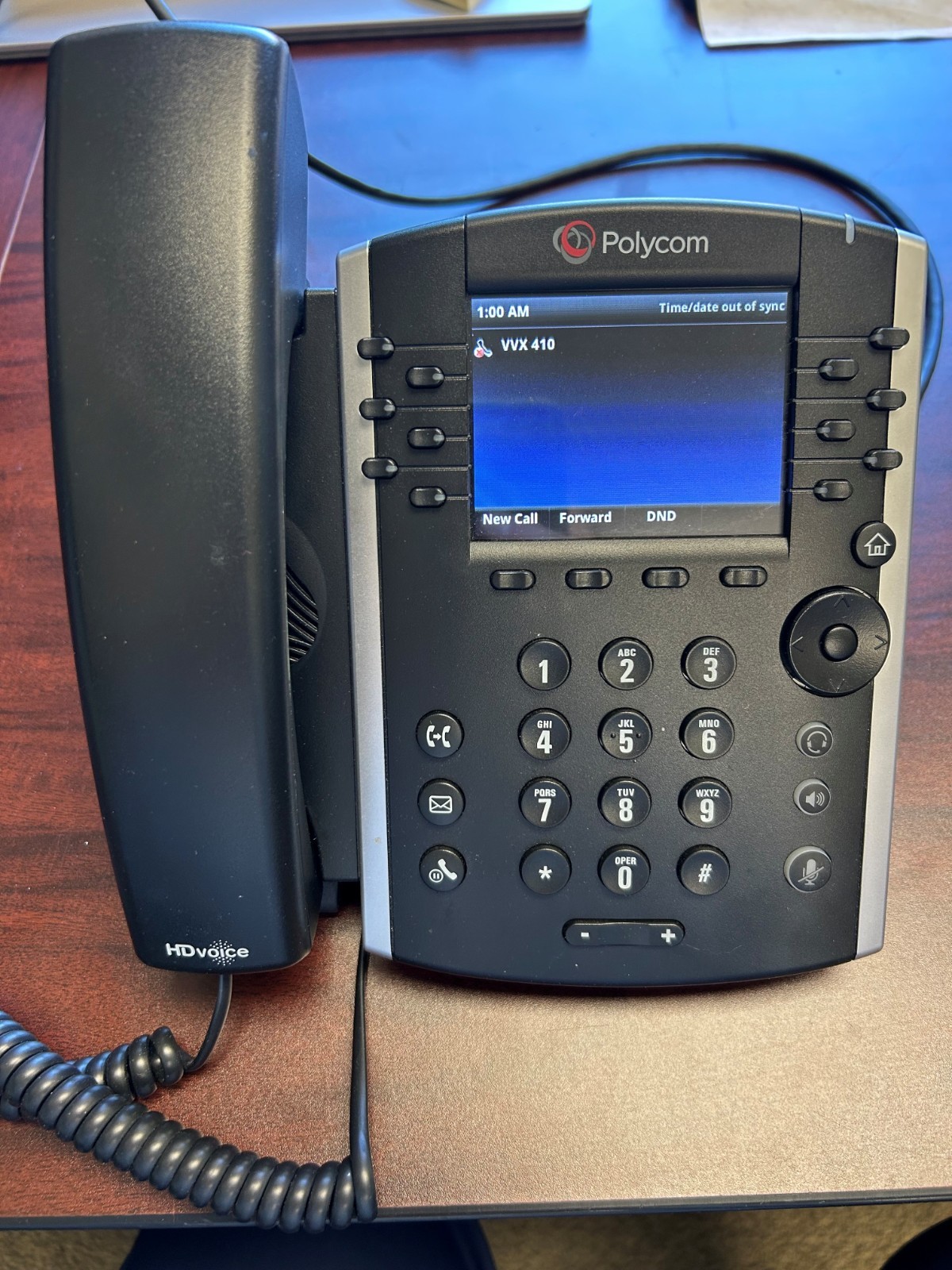 Polycom VVX 410 Business Phone 12-Line Gigabit VoIP PoE Voice w/Stand Fact reset