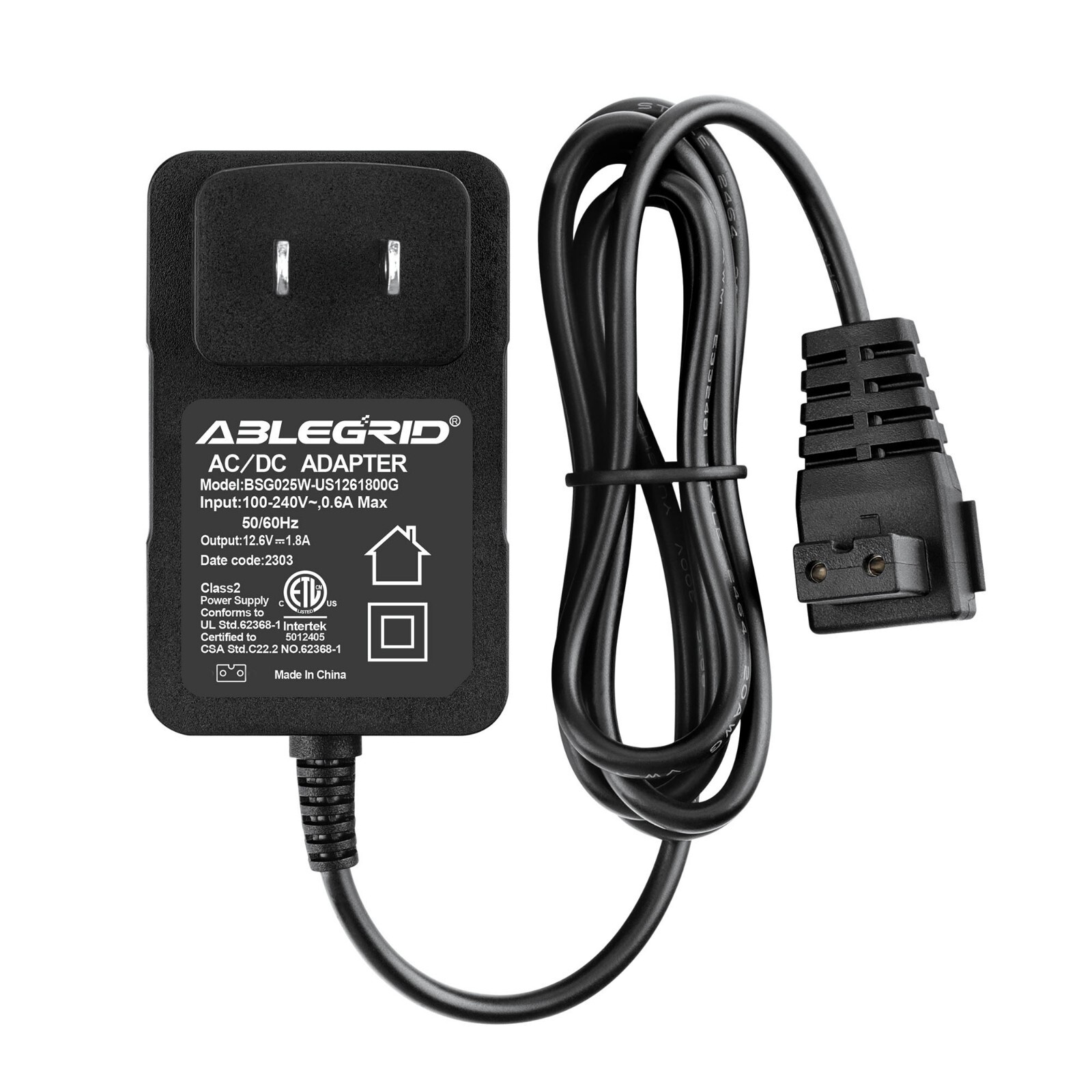 12.6V 1.8A 2-Prong AC/DC Adapter For Aiper Smart AIPURY600 XSG1261000US Charger
