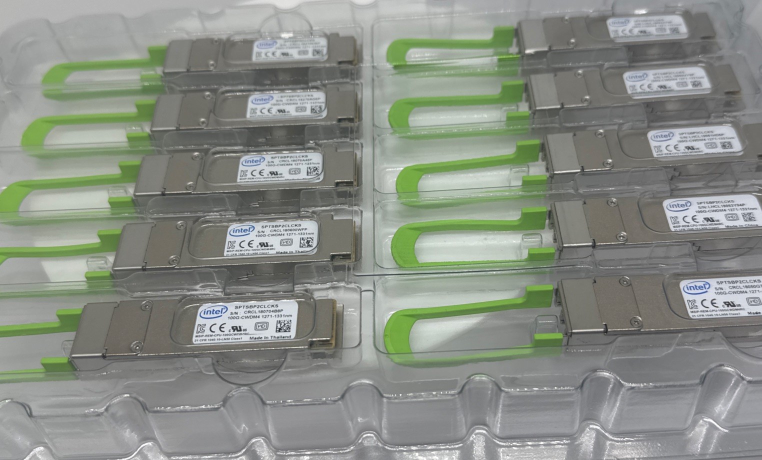 SPTSBP2CLCKS INTEL 100G-CWDM4 1271-1331NM OPTICAL TRANSCEIVER MODULE NEW QTY 1