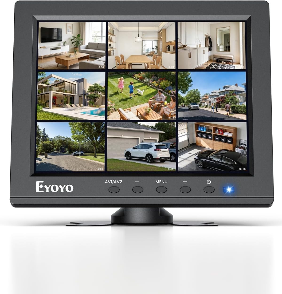 Eyoyo 8 Inch HDMI Monitor 1024x768 HD Color Screen Support HDMI VGA BNC AV