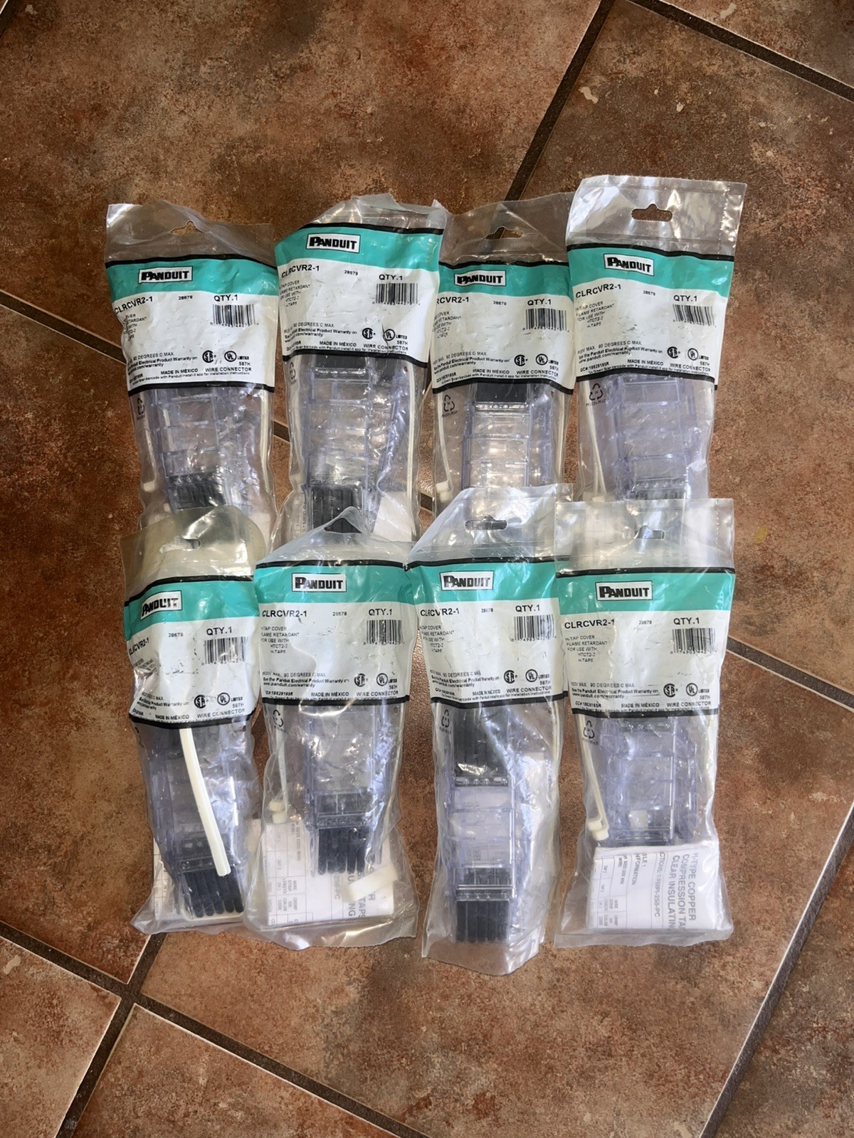 CLRCVR2-1 PANDUIT  H-TAP COVER CLEAR FOR HTCT #2 AWG (LOT OF 8) NEW 