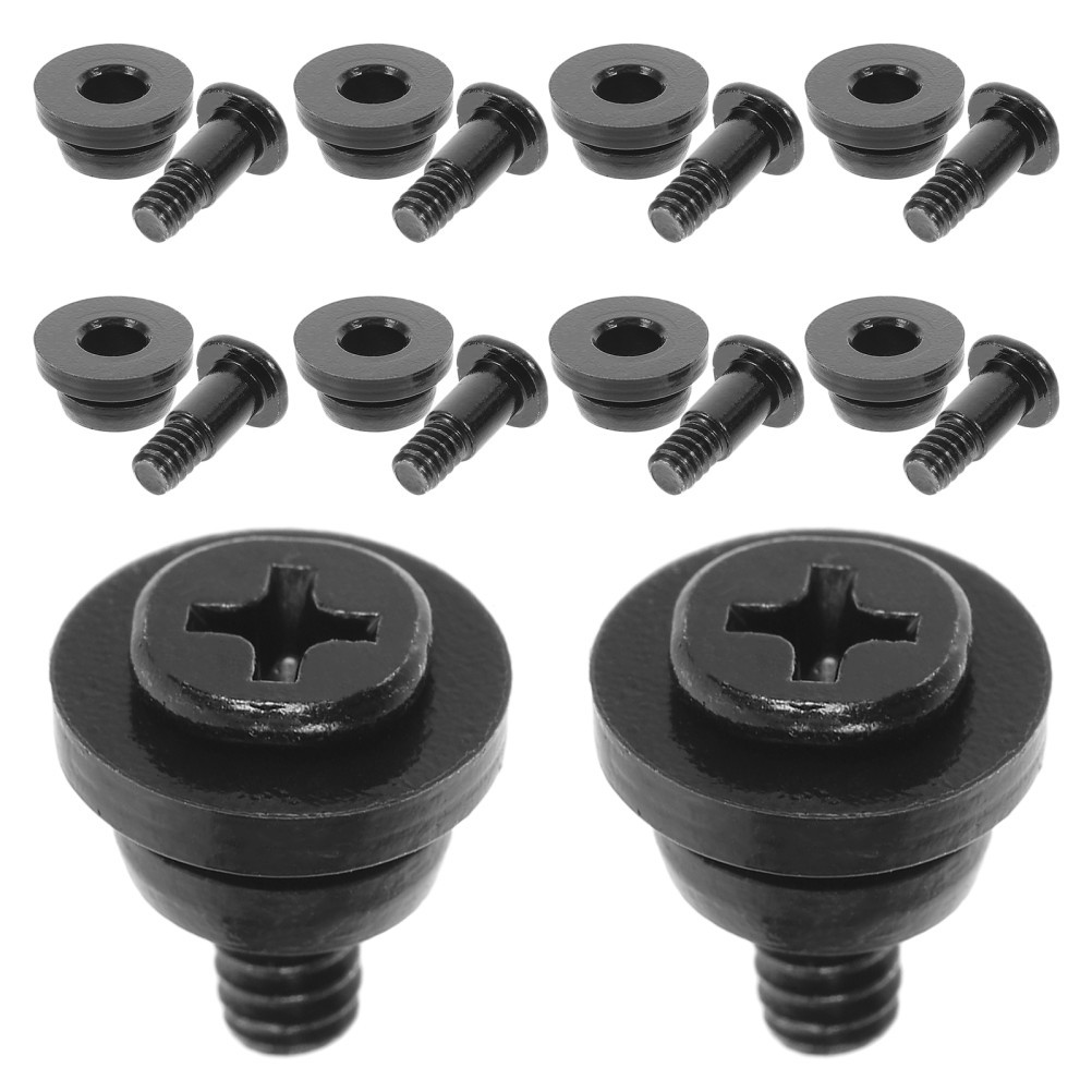10Pcs Black Iron Hard Drive Screws with Shock Absorption for Computers