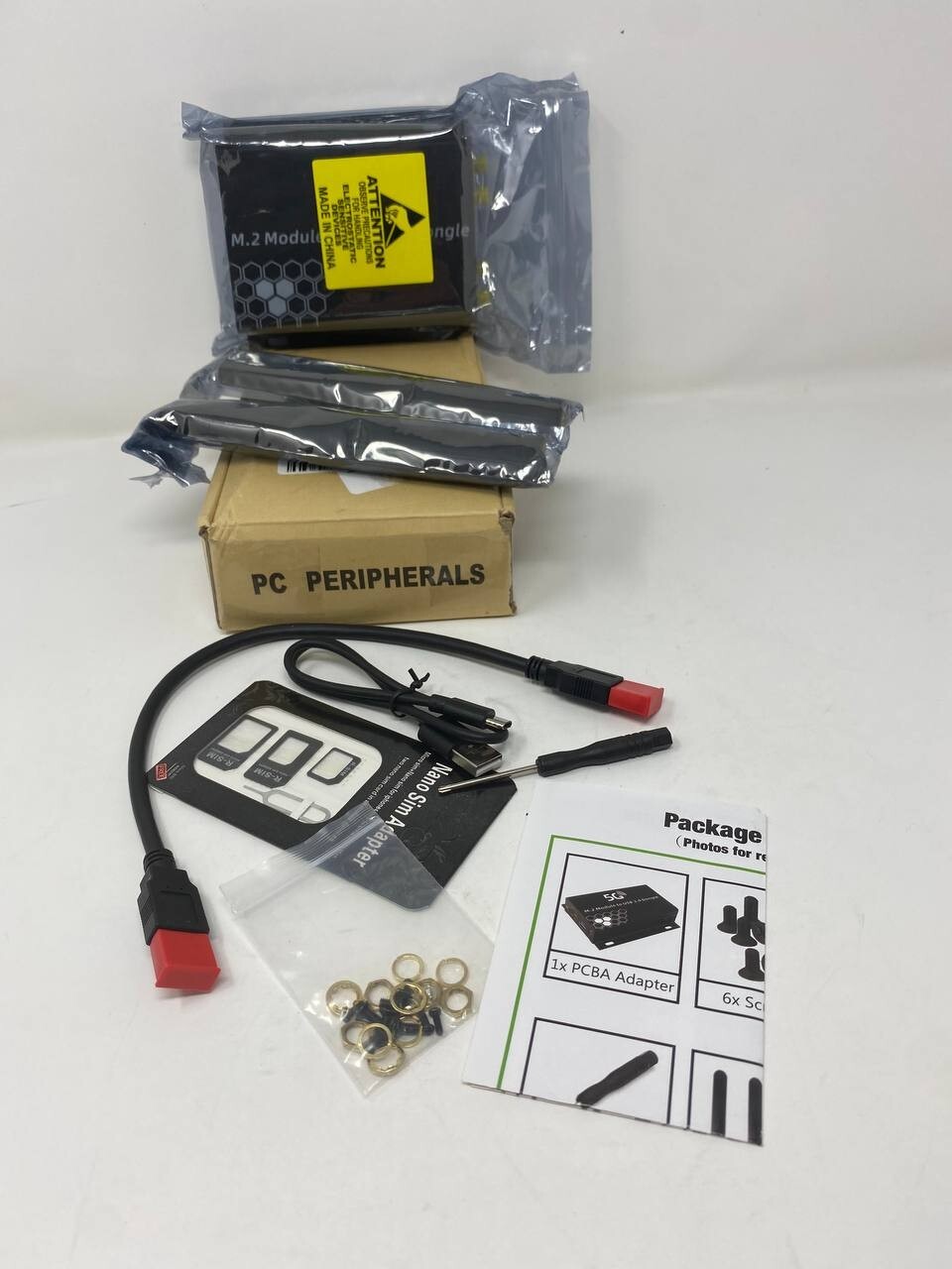 Compact M.2 to USB 3.0 Adapter for 4G/5G Modules with SIM Card Support