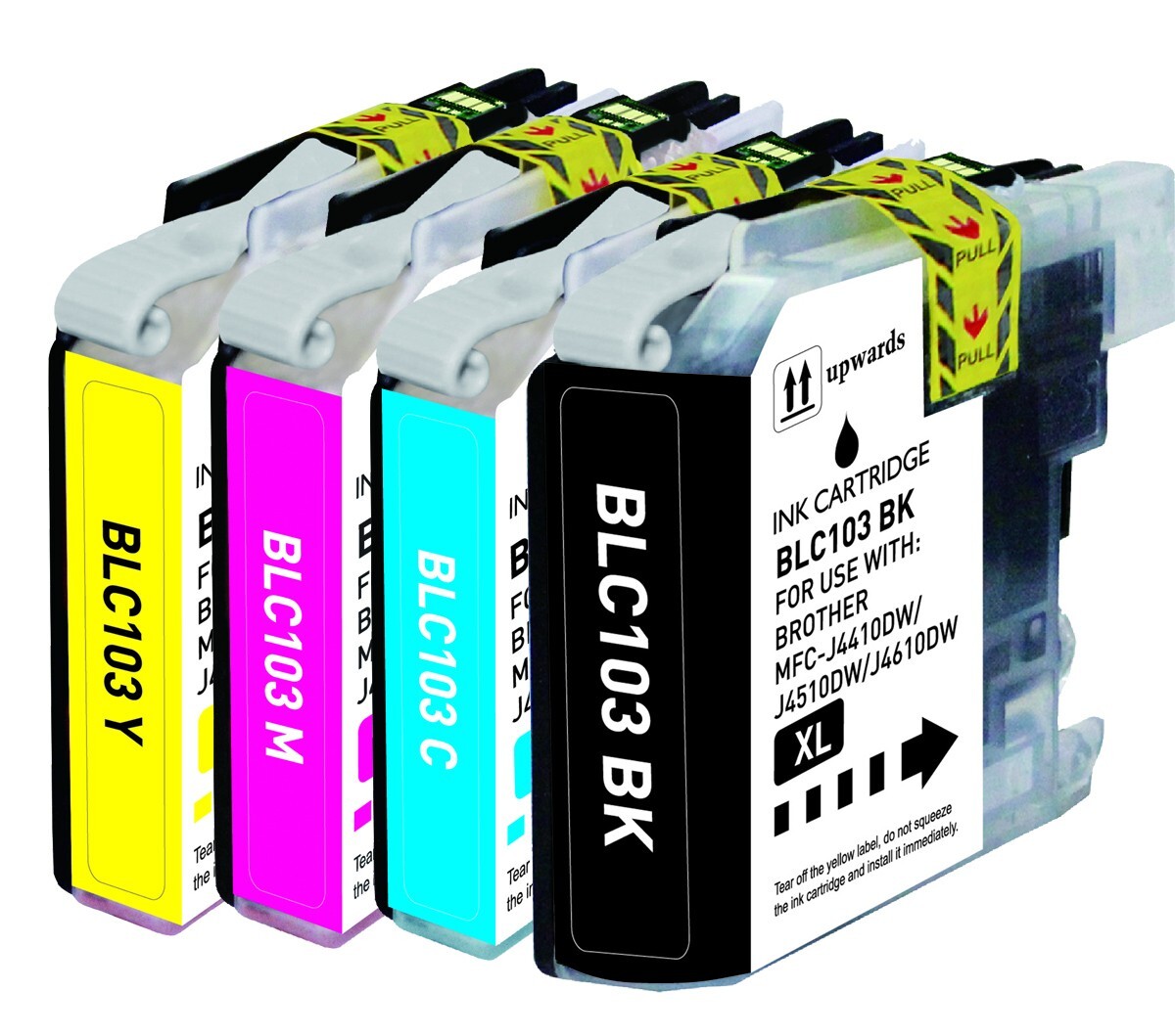 4 PK Print Ink Set fits Brother LC101 LC103 MFC-J475DW MFC-J285DW MFC-J870DW