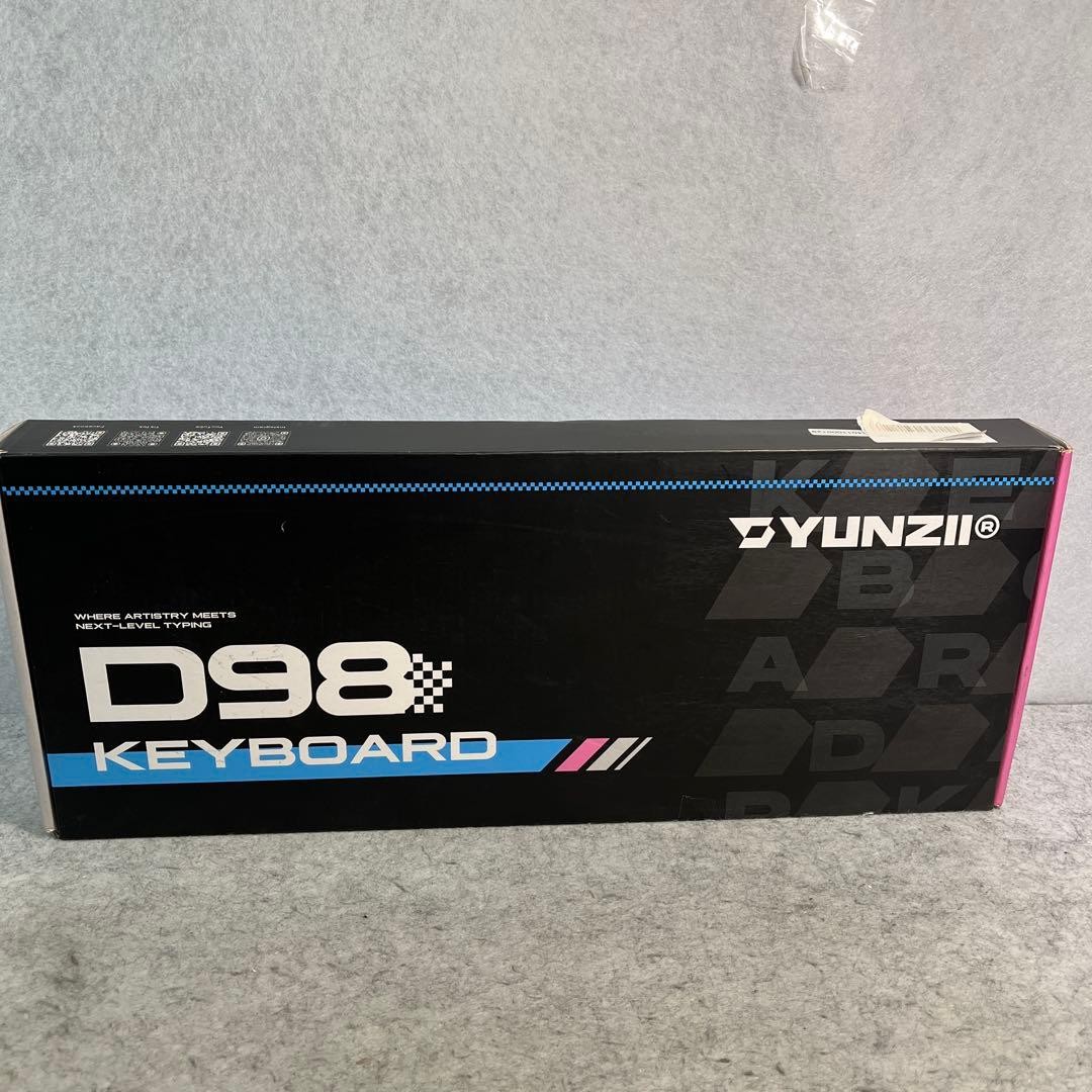 YUNZII Gaming Keyboard D98 Wired JP Layout White Green Blue Tested