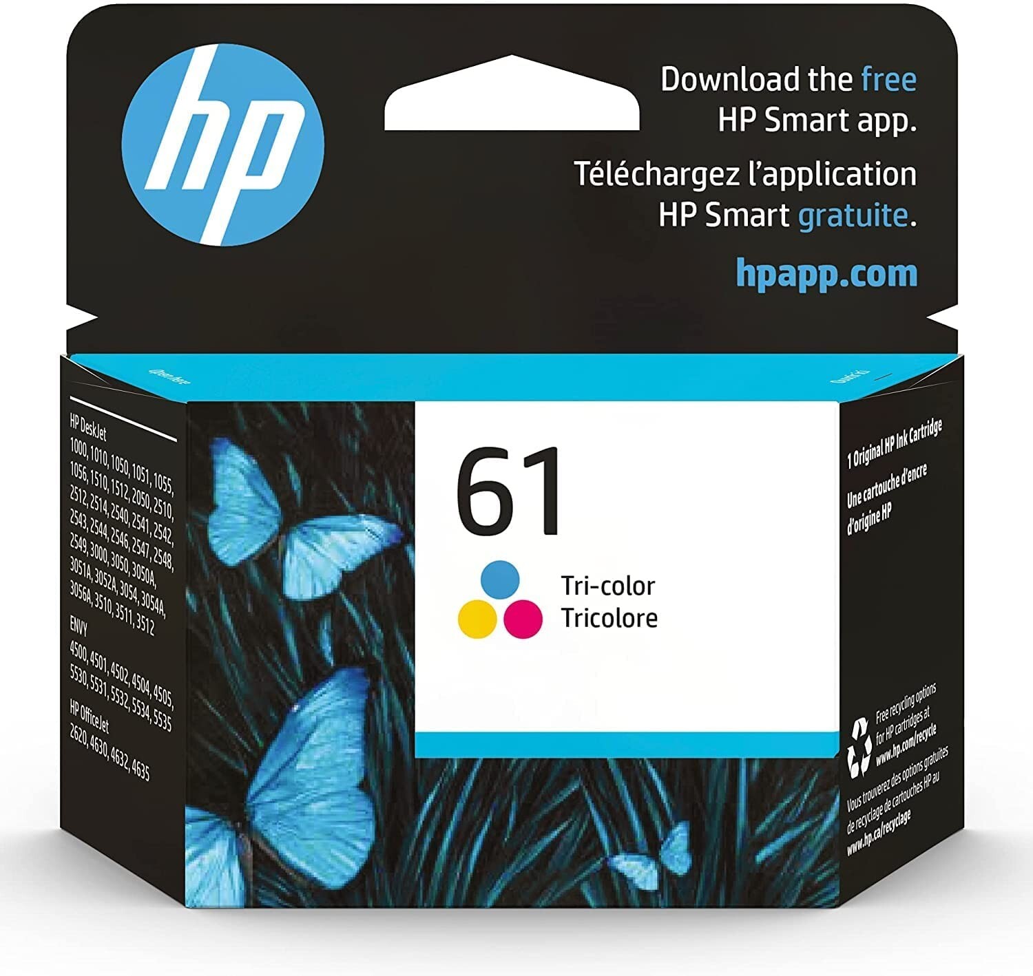 Original HP 61 Tri-color Ink Works with DeskJet 1000 1010 1050 1510 2050 Exp2025