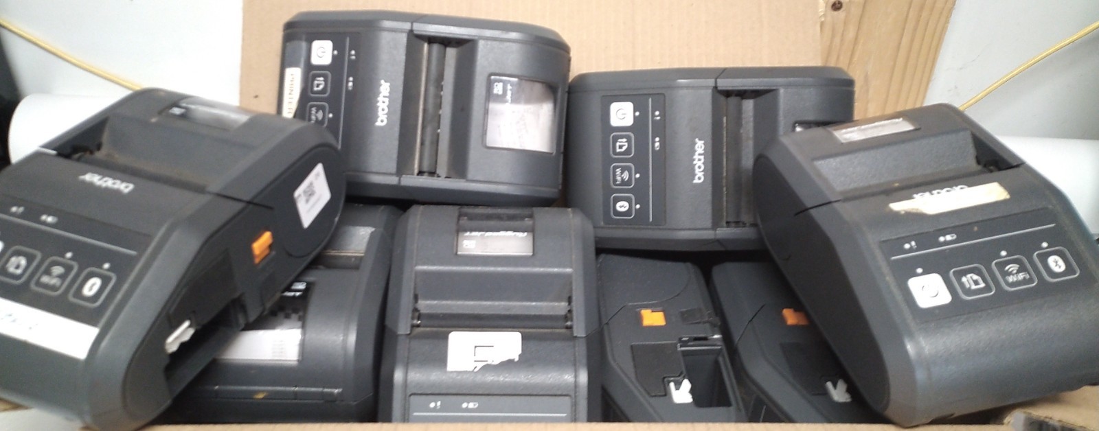 Lot Of 10 Brother RJ-3050 Thermal Portable Receipt Printer For Repair