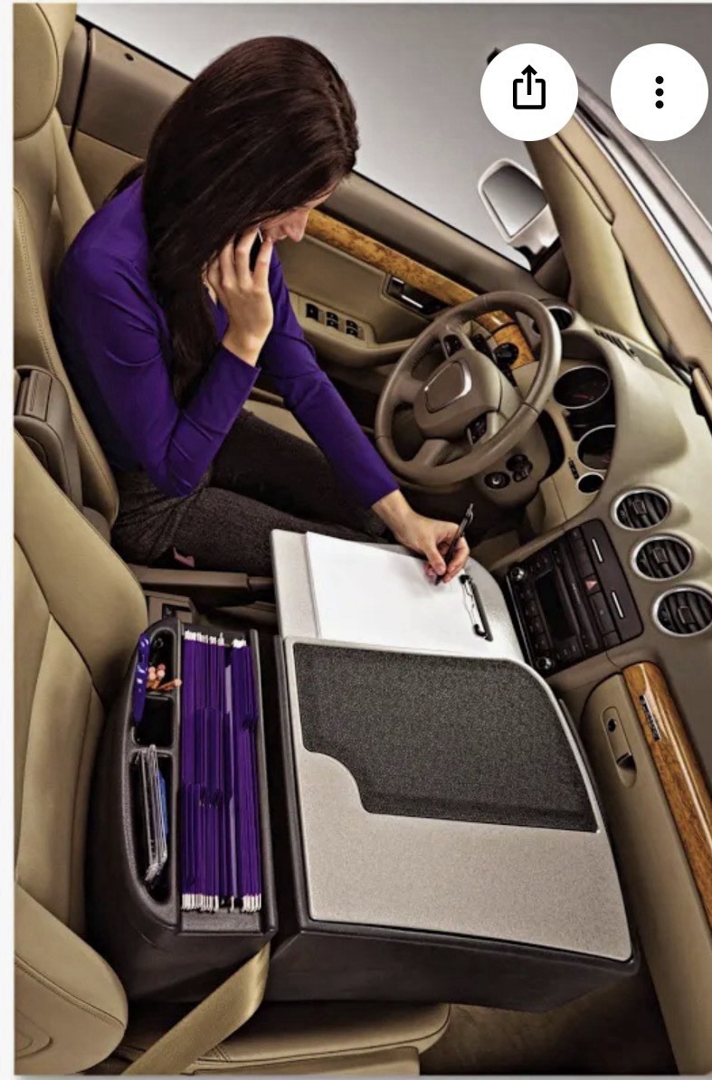 AutoExec GripMaster 01 Car Desk Mobile Office Vehicle Console Organizer Pullout