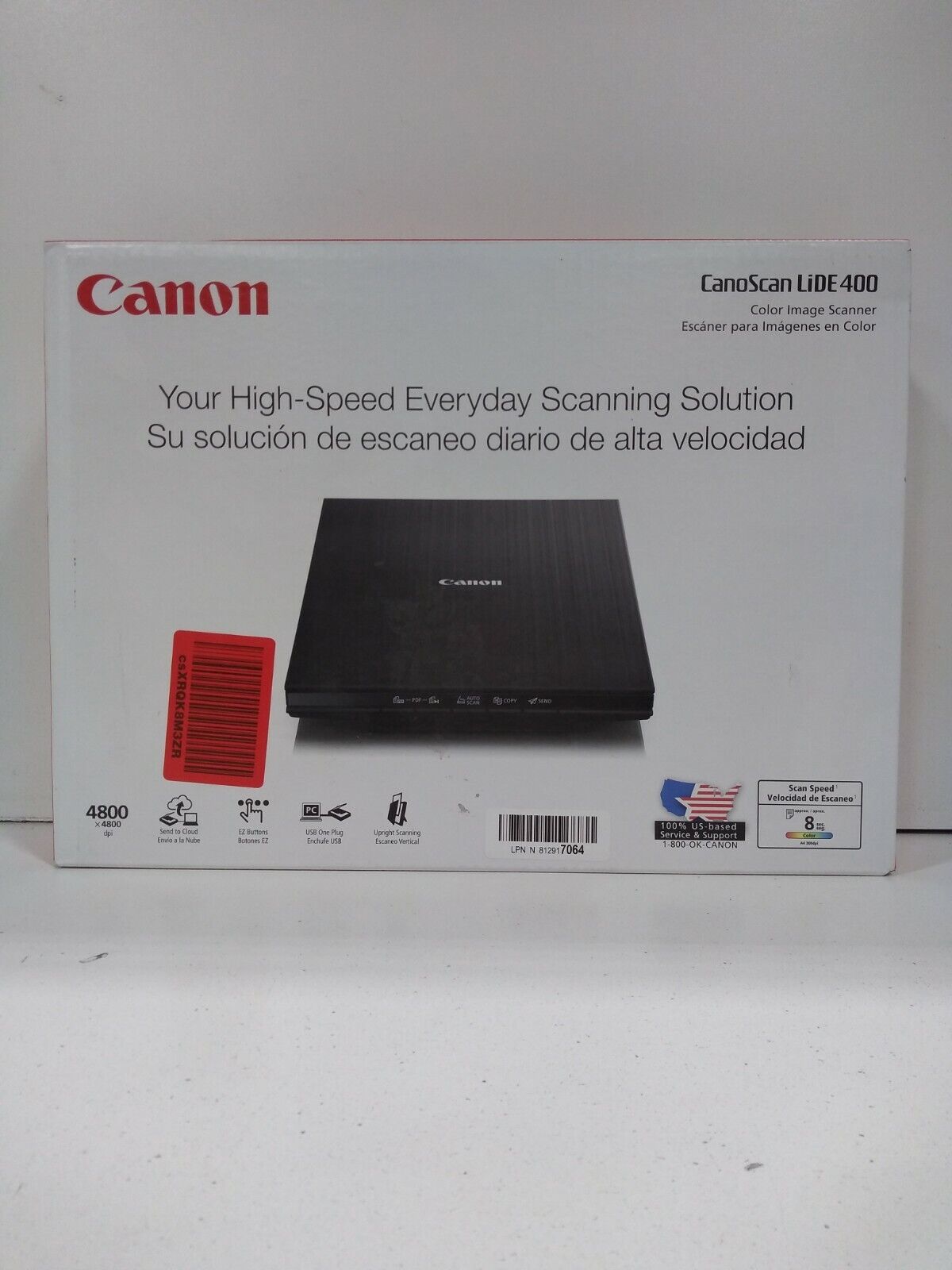 Canon 2996C002 4800 Dpi Optical Canoscan Lide 400 Slim Scanner