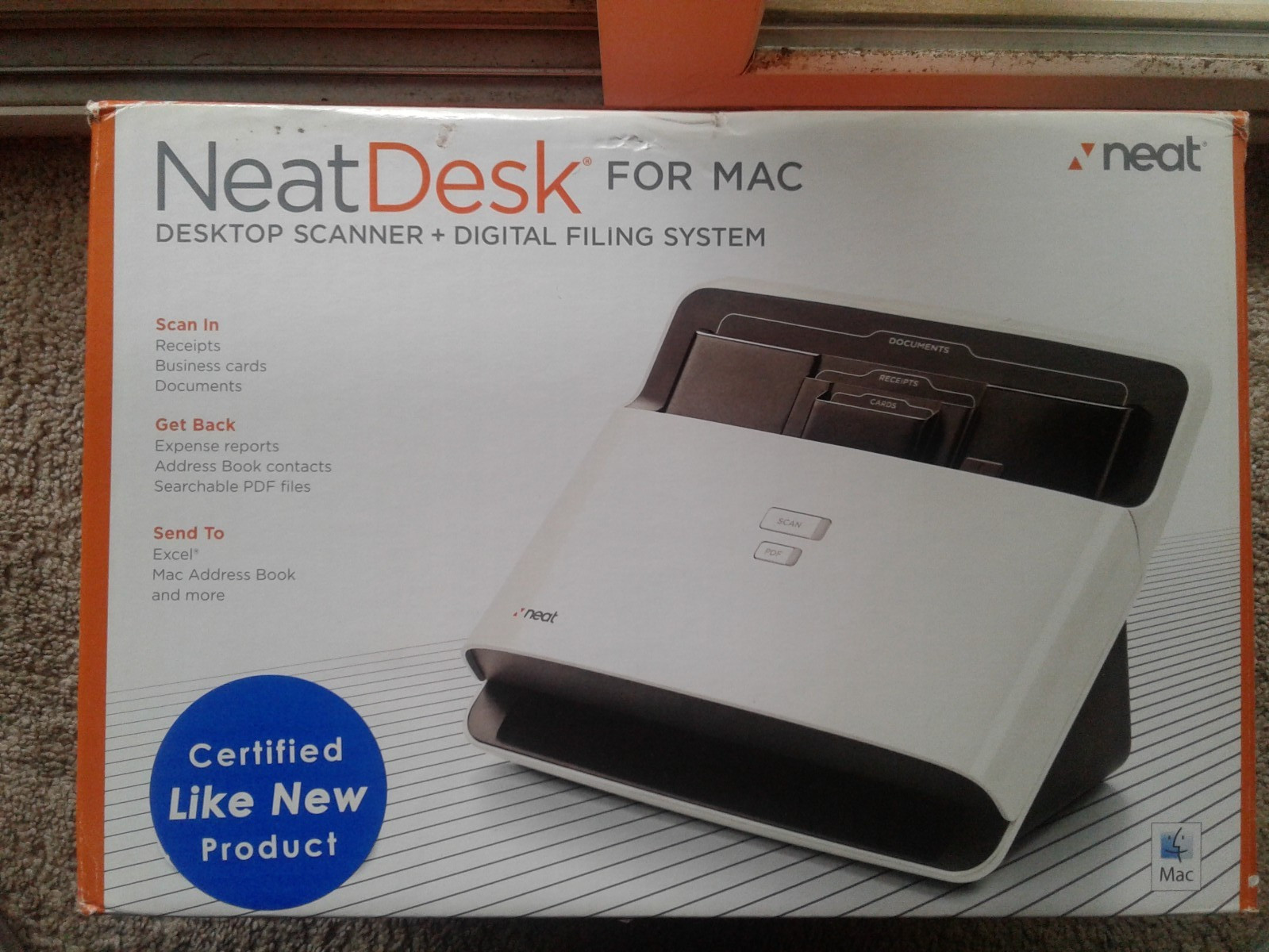 Neat Desk for Mac ND-1000 Desktop Scanner & Digital Filing System- NEW/SEALED