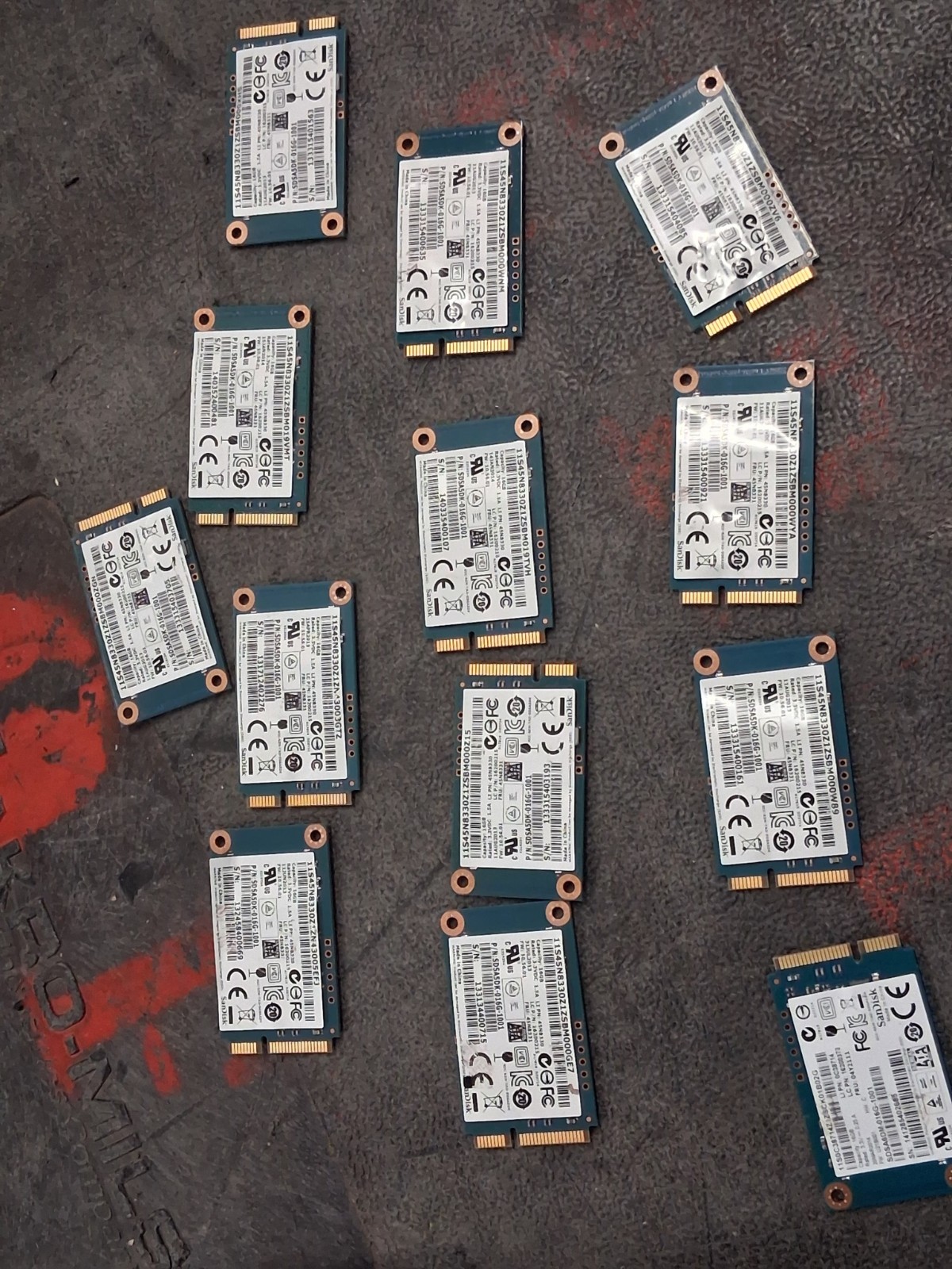  Lot of 13 Sandisk SSD mSATA 16GB Tested & Working
