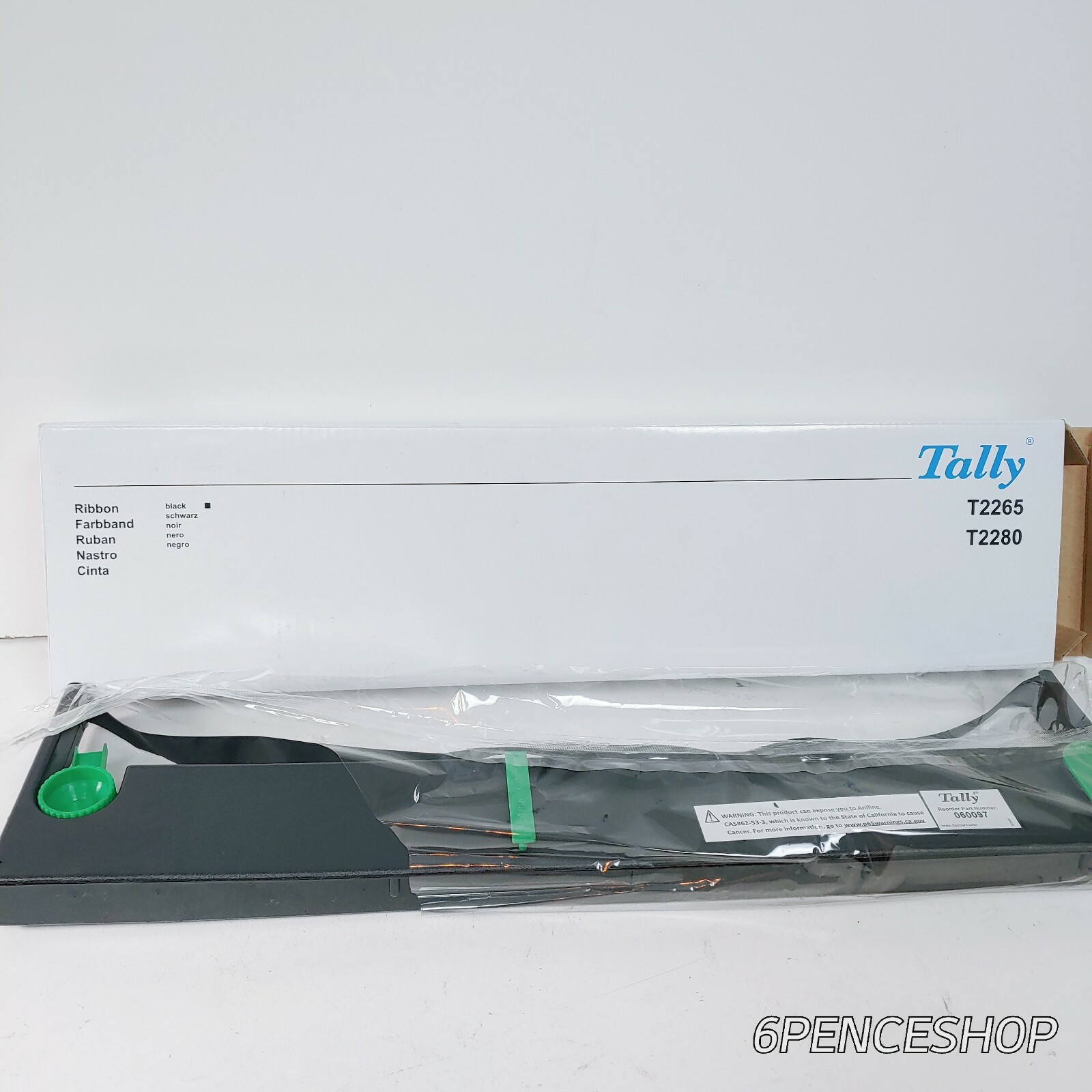 OB TALLY 060097 Black Single Fabric Ribbon For T2265/2280