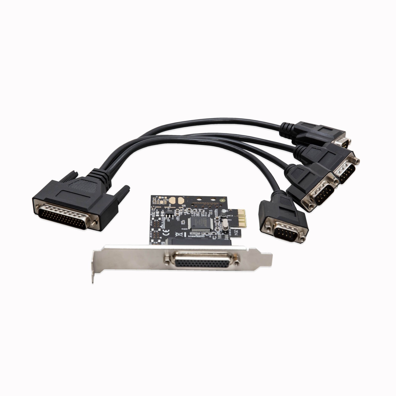 Syba SD-PEX15011 4 Port DB9 Serial RS-232 PCI-e 2.0 x1 Card