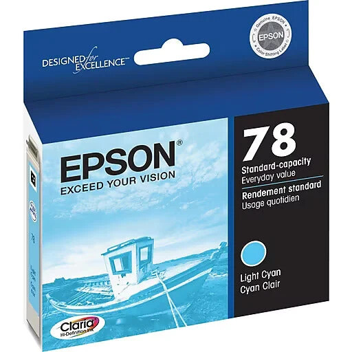 SEALED Epson 78 Claria Hi-Definition LIGHT CYAN Standard Ink Cartridge