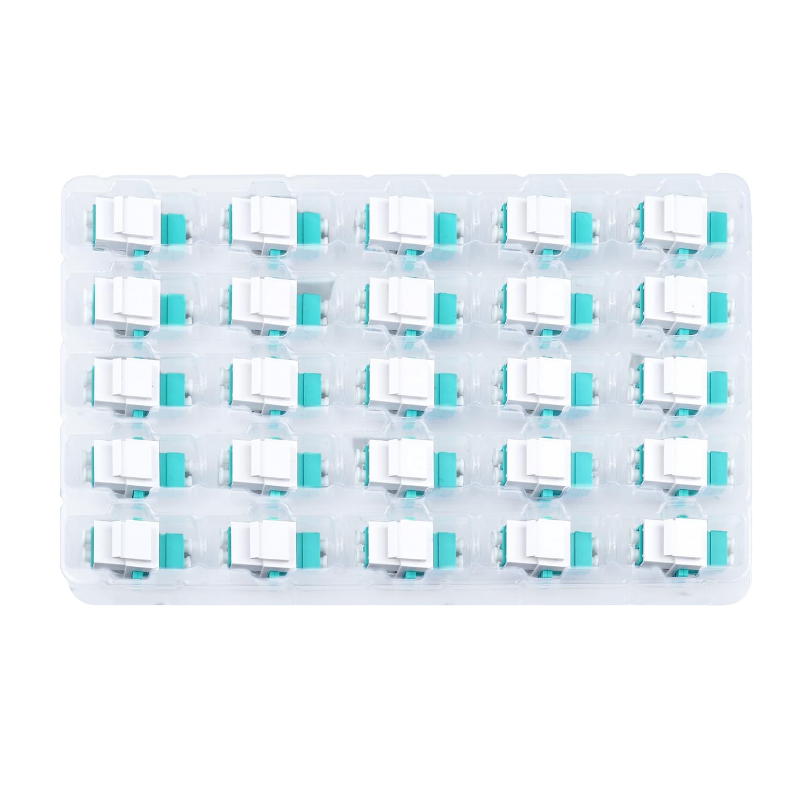 LC/OM3 Fiber Optic Coupler Keystone Jack Modular Duplex Multimode Wall 25 PCS