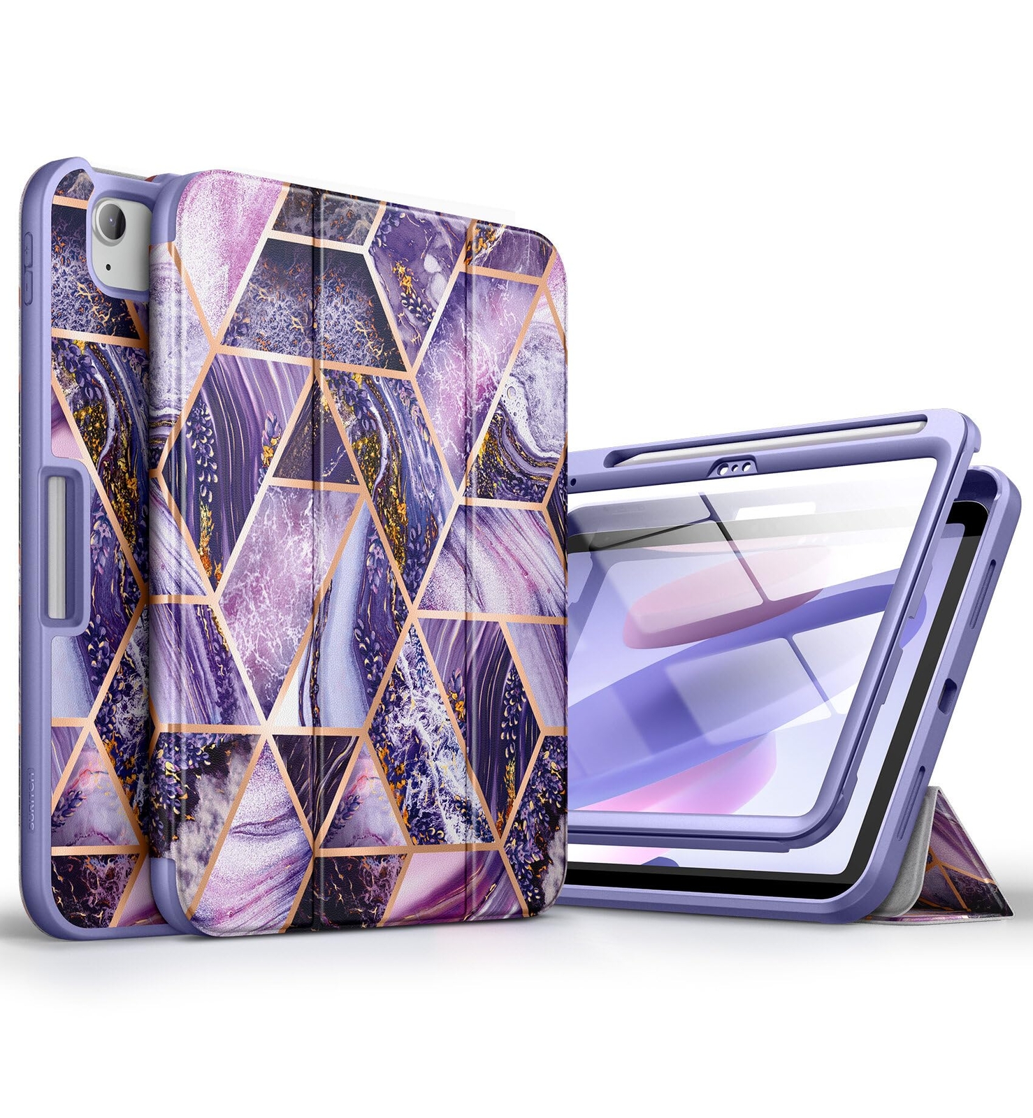 SURITCH iPad 10th Generation Case 10.9 inches, Shockproof Protection (Lavender)