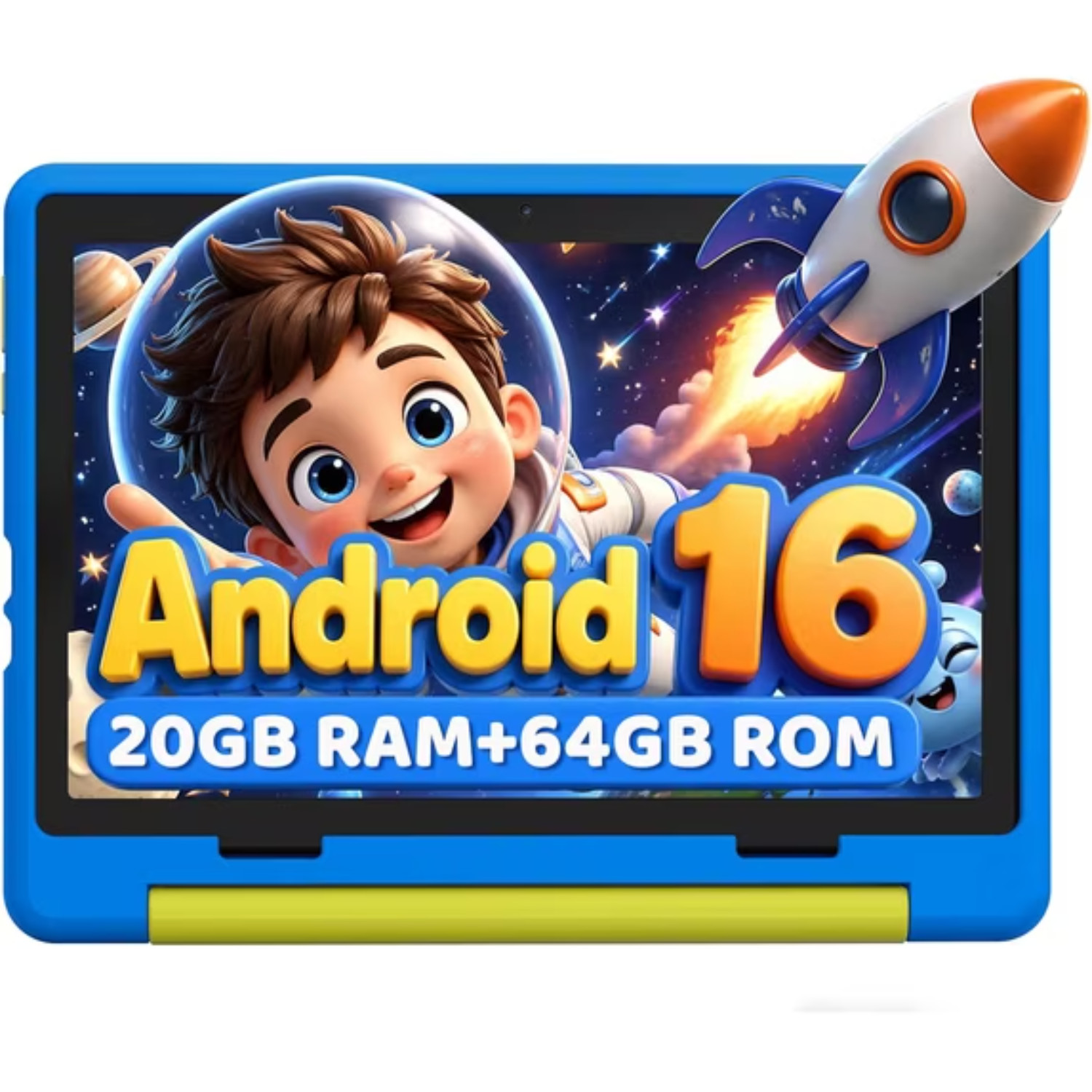 AEEZO Kids Tablet 10-Inch Android 16 for Ages 3-12, 5-Core 20GB+64GB (1TB