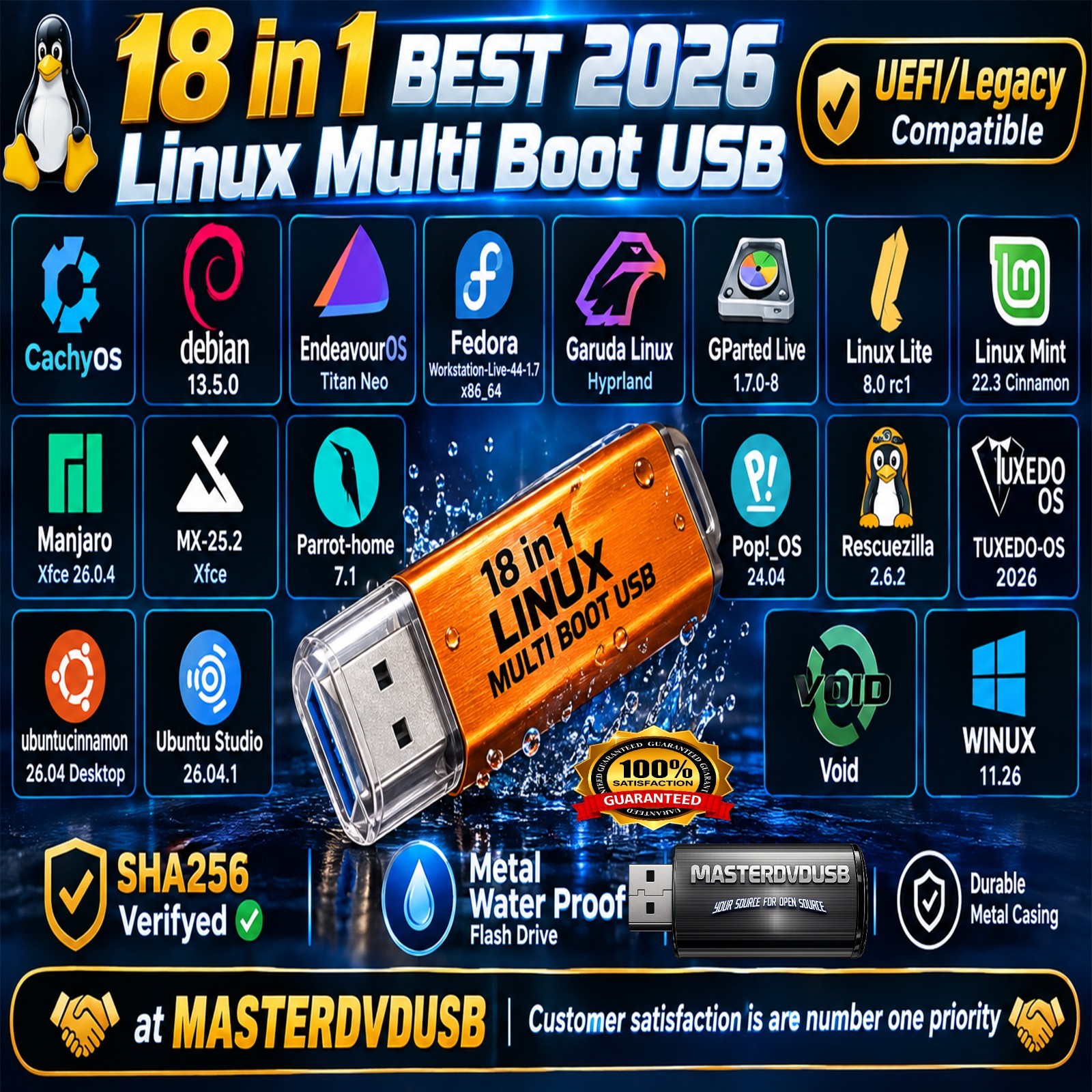 Multi-Boot Linux & Utility 17 in 1 USB – Best of 2026 Free Same-Day Shipping