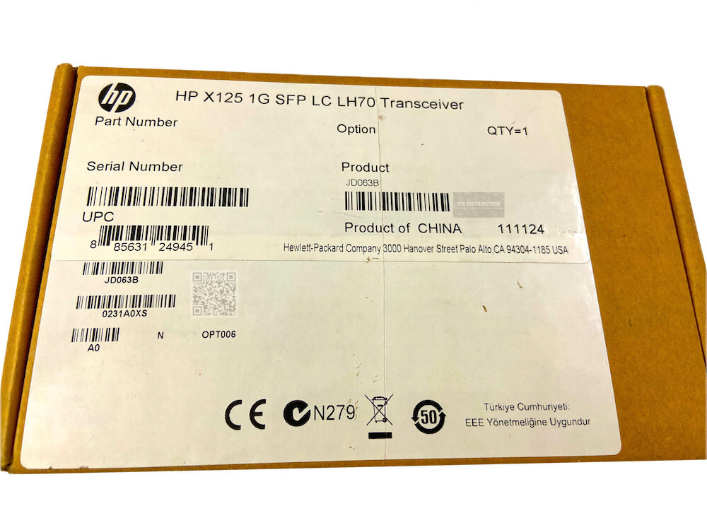 JD063B I Genuine HP LH70 X125 mini-GBIC Transceiver 1x1000Base-LH1 0231A0XS NEW