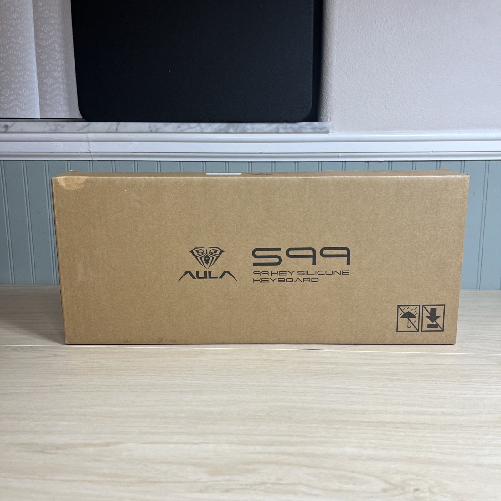 AULA S99-Key Tri-Mode Lite Cream RGB Gaming Keyboard, Backlit, Numpad & Knob 