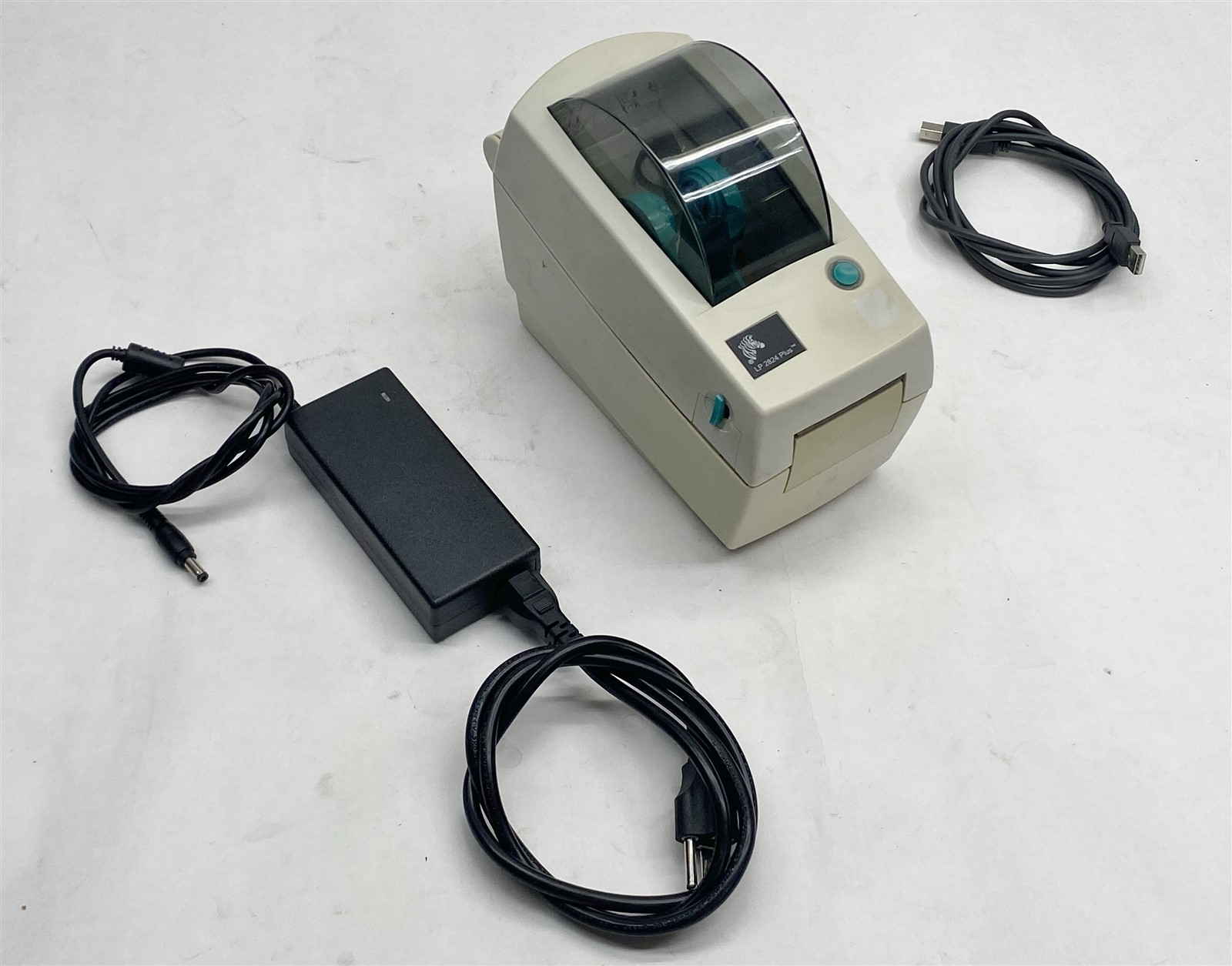 Zebra LP 2824 Plus Direct Thermal Label Printer 282P-201110-005M w/ Power Supply
