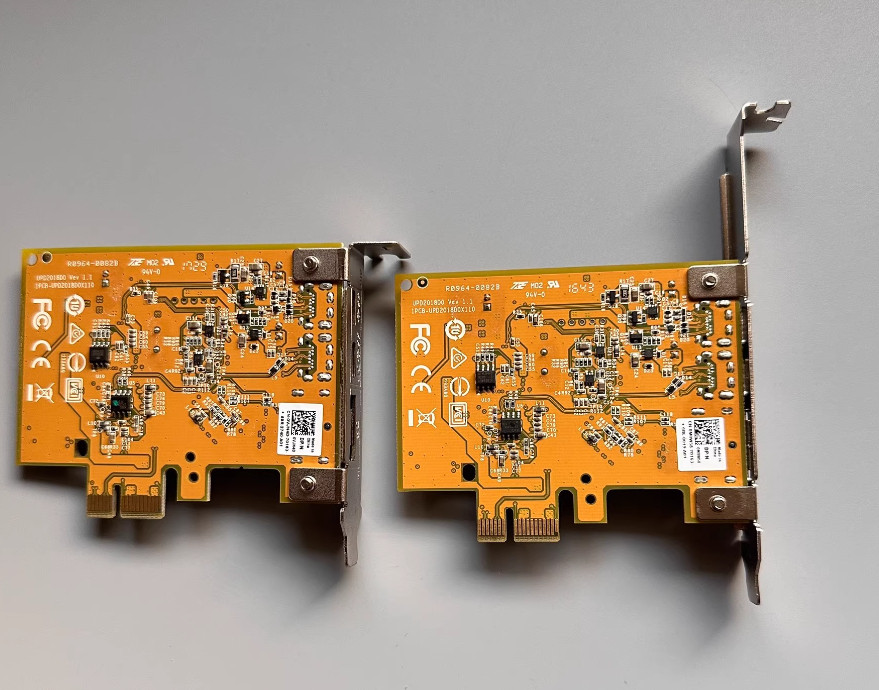 High bracket Dell DP USB3.1 Gen2 10Gbps Type C UPD2018 Adapter card 