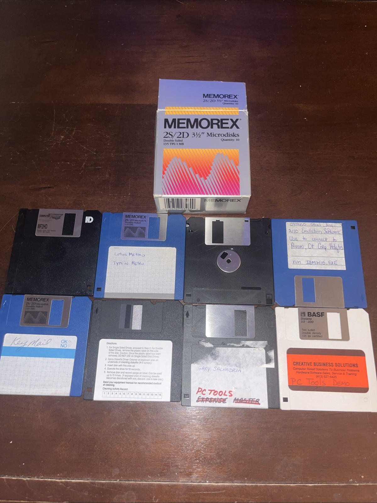 Memorex 2s/2d 3.5" Microdisks 135 TPI/1 MB For Parts Only 8 In Total