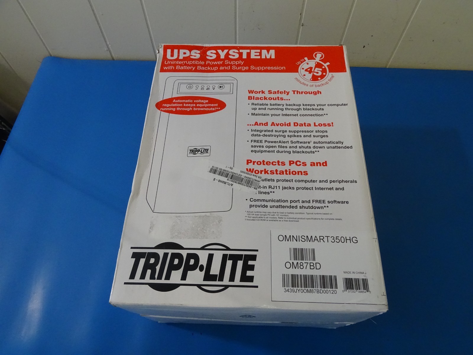 Tripp Lite OMNISMART350HG OmniSmart 330VA 225W Medical Grade UPS Battery Backup
