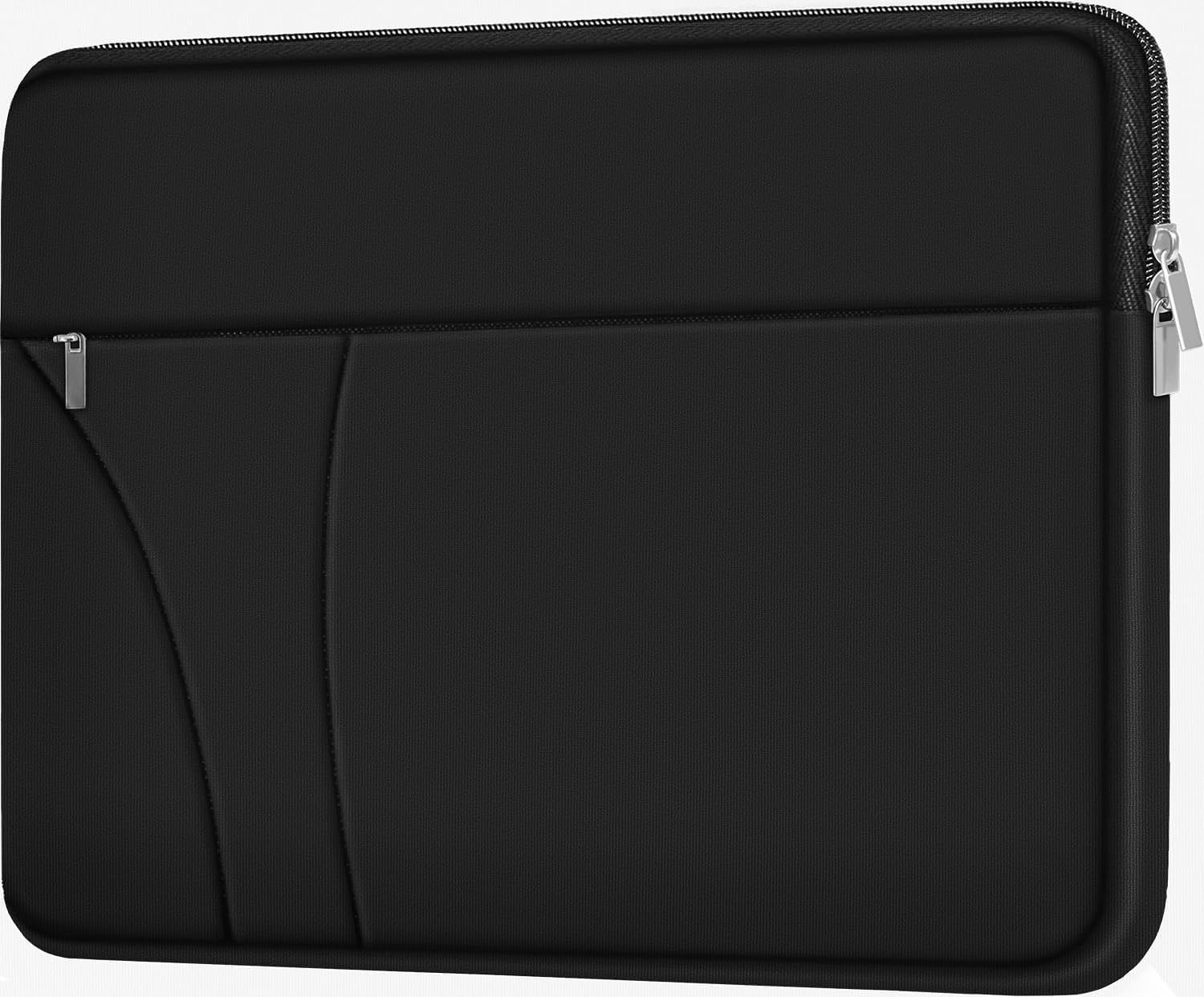 Slim 14 inch Laptop Sleeve Case with Zippered Pocket for MacBook Air/Pro, Black