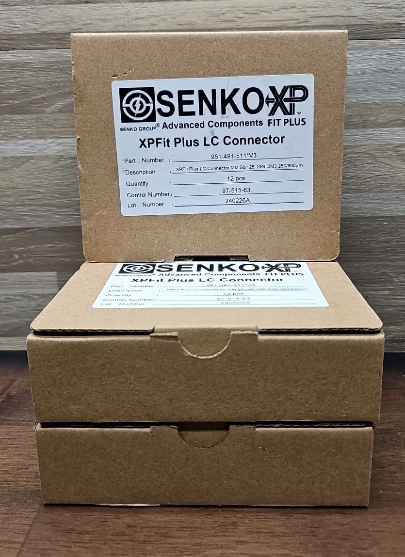 LOT OF 44 Senko XP Fit Plus LC Connector 951-491-511-V3 10G OM3