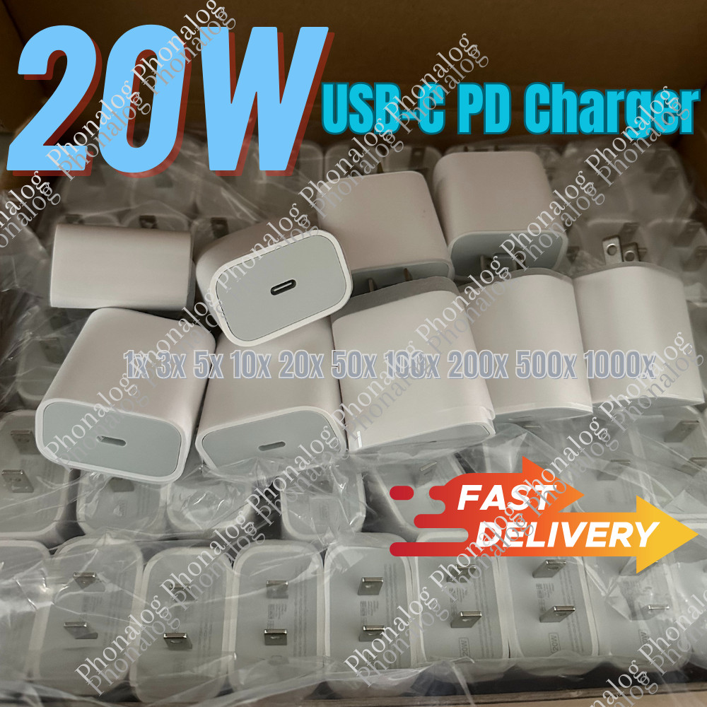  1-1000 Lot 20W USB-C Wall Charger Power Adapter For iPhone 15 14 13 12 11 Pro X