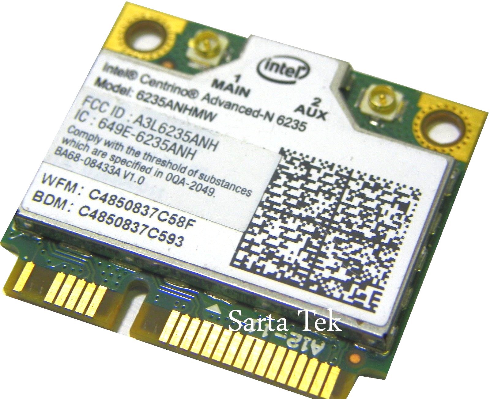 Intel Centrino Advanced-N 6235 6235ANHMW Bluetooth 4 Dual PCIe Half